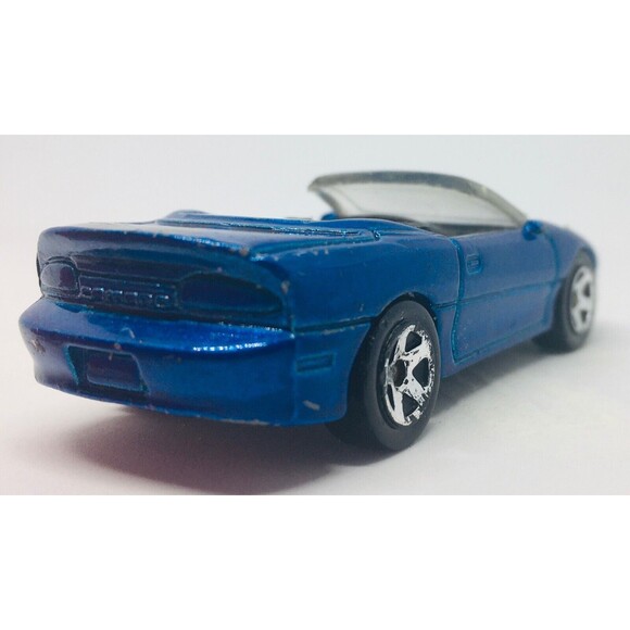 Hot Wheels Blue Black Racing Stripes 1995 Camaro Convertible Loose D44 VTG Wear - Picture 8 of 14